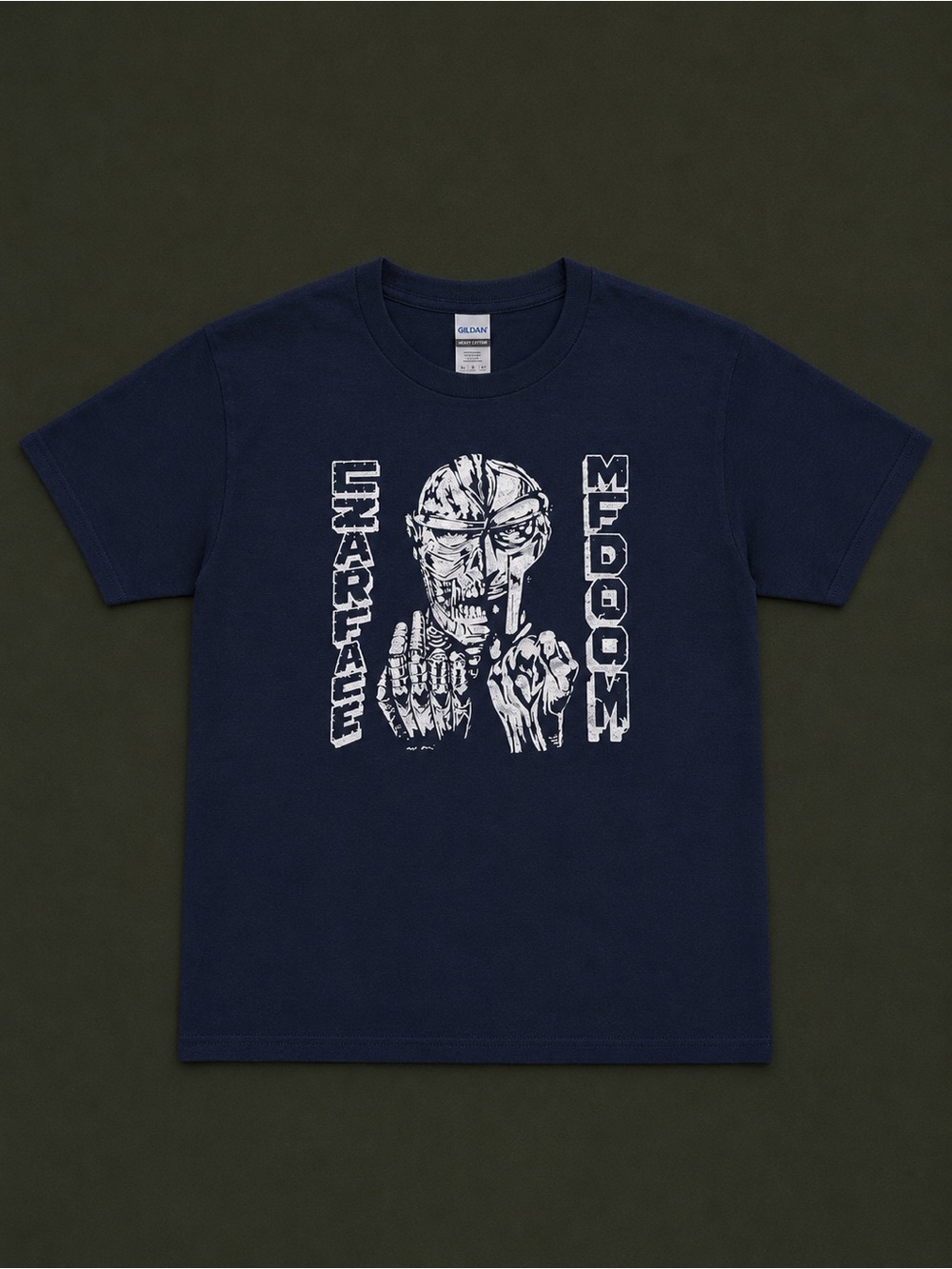 MF DOOM Mask Graphic Navy Tee